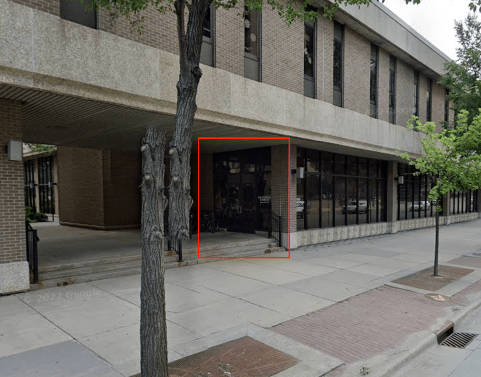 The Educational Sciences Building entrance